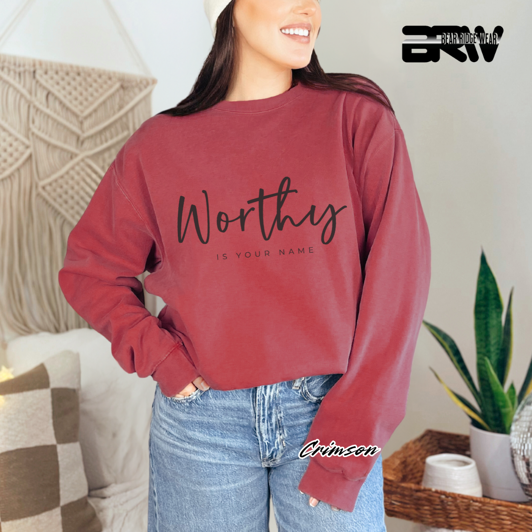 'Worthy Is Your Name' Faith Crewneck Sweatshirt