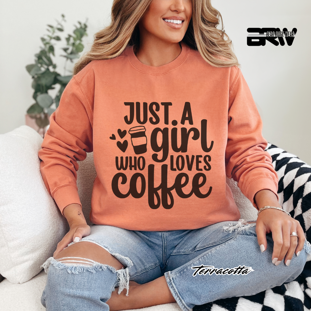 'Just A Girl Who Loves Coffee' Long Sleeve Tee