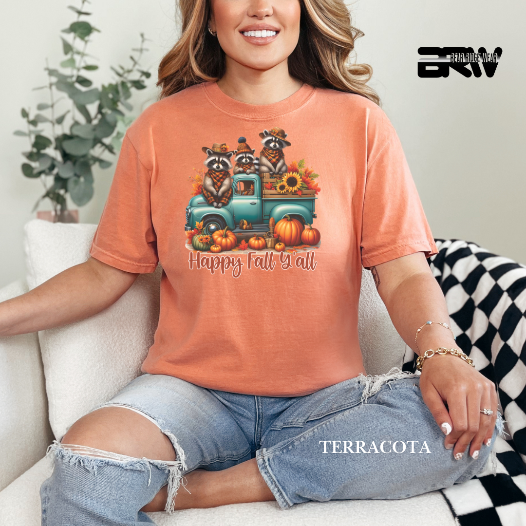 'Happy Fall Yall-Raccoons' Fall Tee