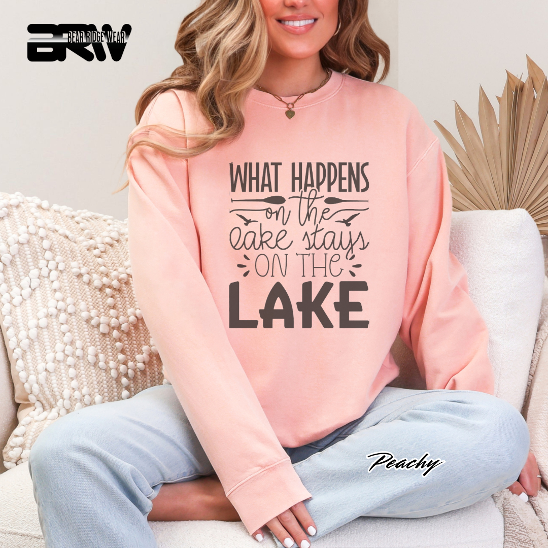 'What Happens on the Lake' Crewneck Sweatshirt