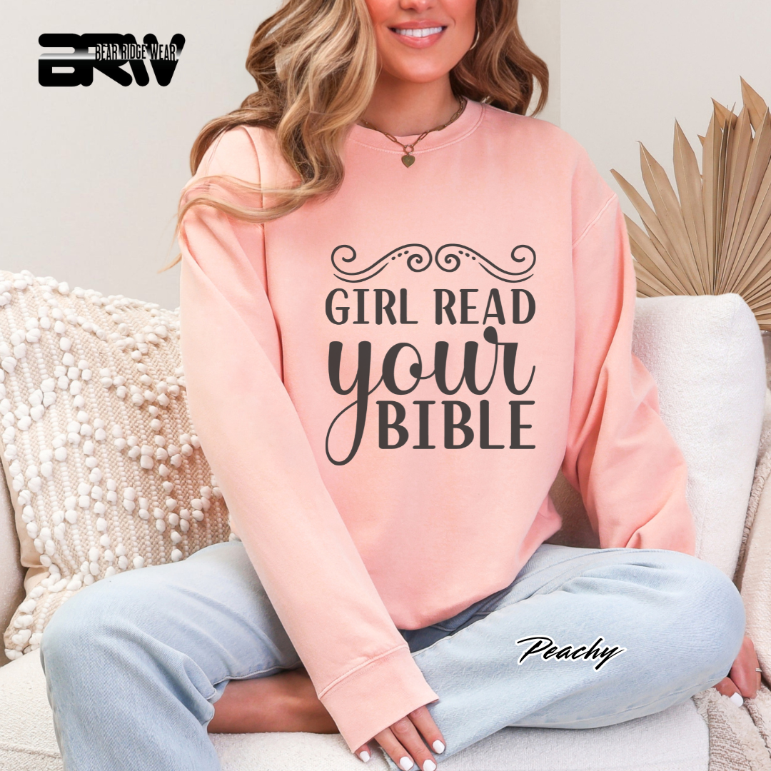 'Girl Read Your Bible' Faith Long Sleeve Tee