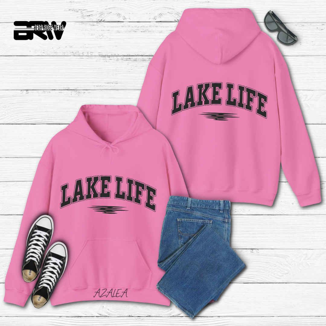 "Black Stroke Lake Life" Hoodie