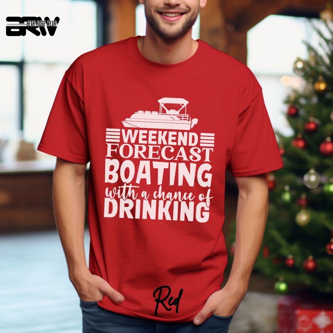 'Weekend Forecast-Boating' Summer T- Shirt