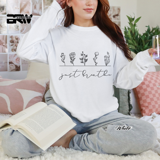'Just Breathe' Long-sleeved Tee