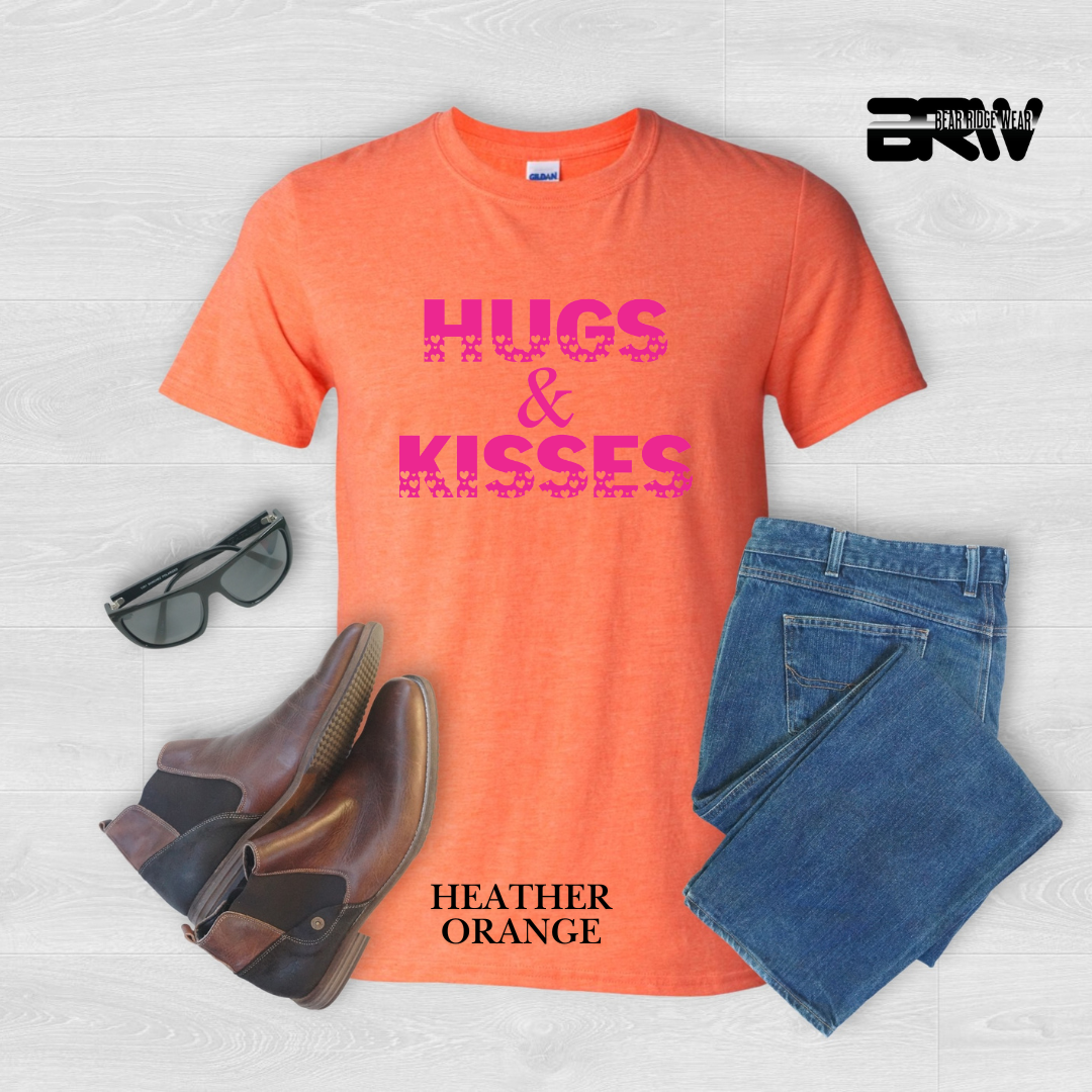 ‘Hugs and Kisses’ Pink Stroke Tee
