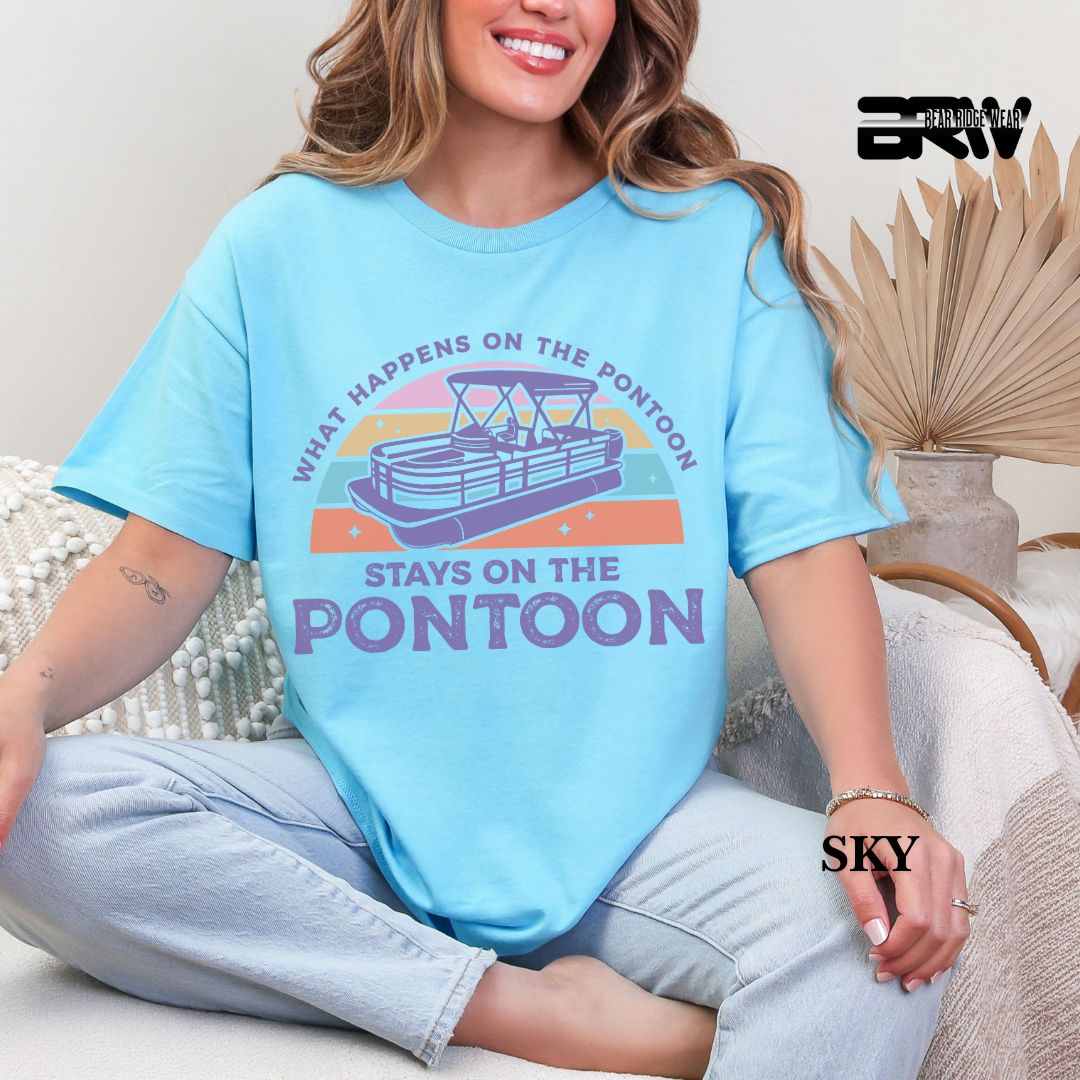 'What Happens To Pontoon' 3 Summer Tee