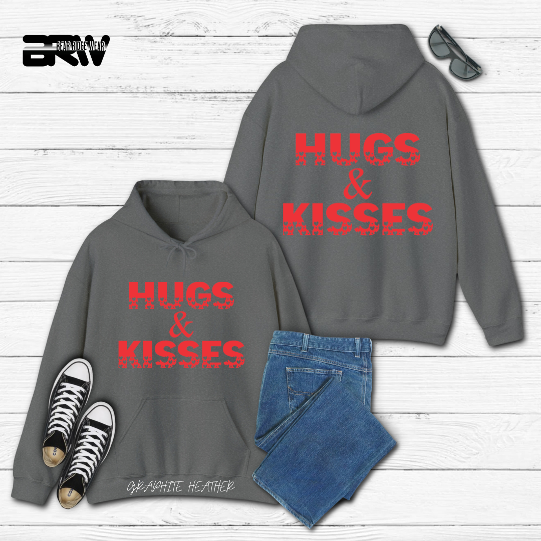 'Hugs And Kisses' Red Stroke Hoodie