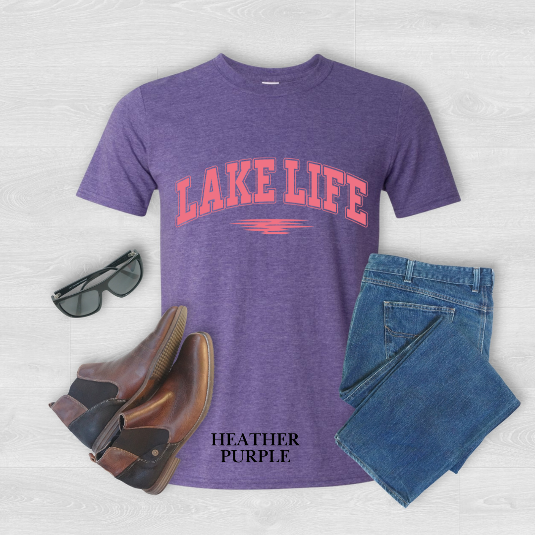 "Pink Stroke Lake Life" Tee