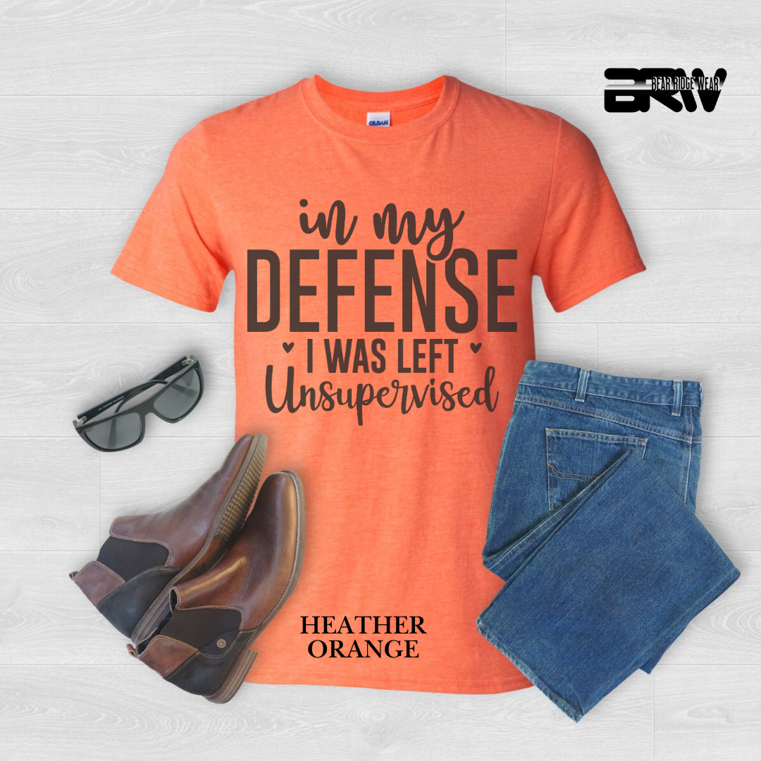 "In My Defense I Was Left Unsupervised" Everyday Tee