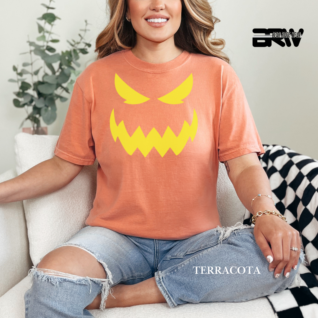 'Scary Pumpkin face' Fall Tee