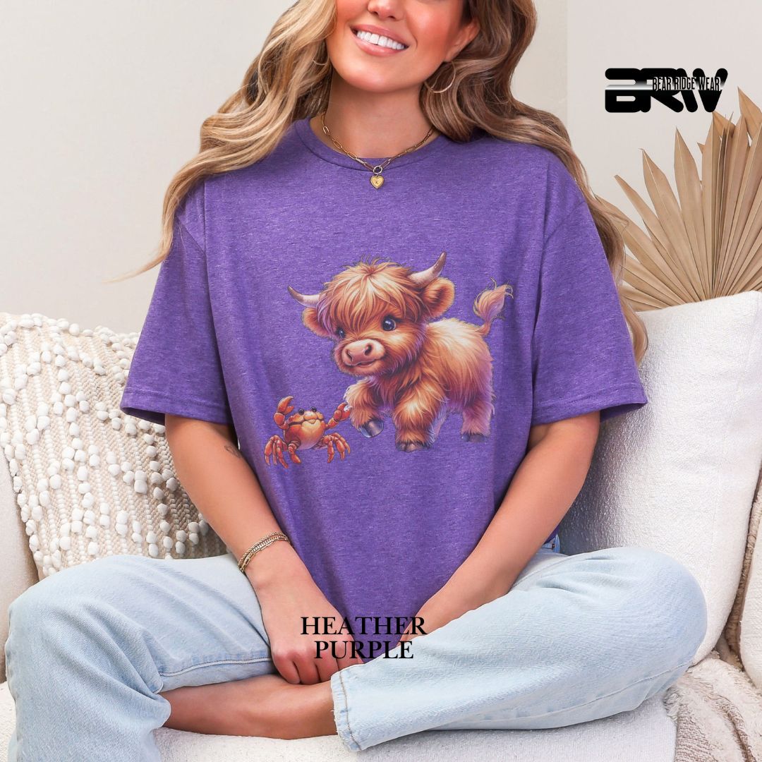 'Highland Cow-Crab' 2 Summer Tee