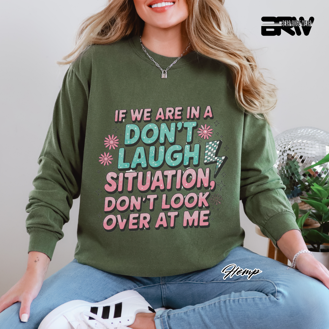 'Don't Laugh Situation' Long-Sleeve Tee