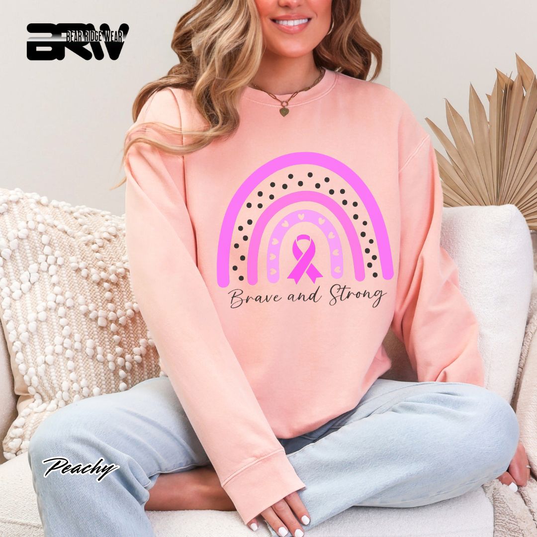 'Brave and Strong' Awareness Crewneck Sweatshirt