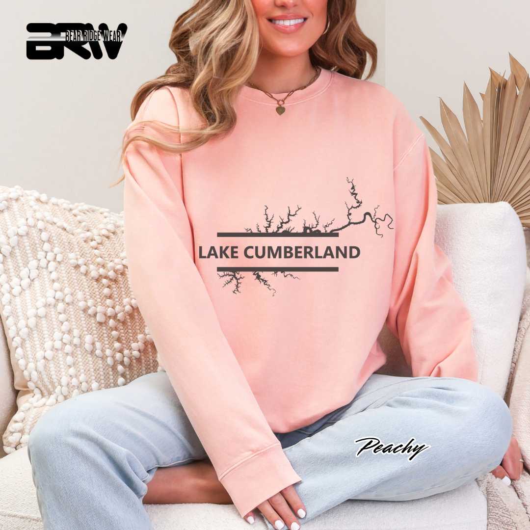 'Bold Lake Cumberland and Map' Crewneck Sweatshirt