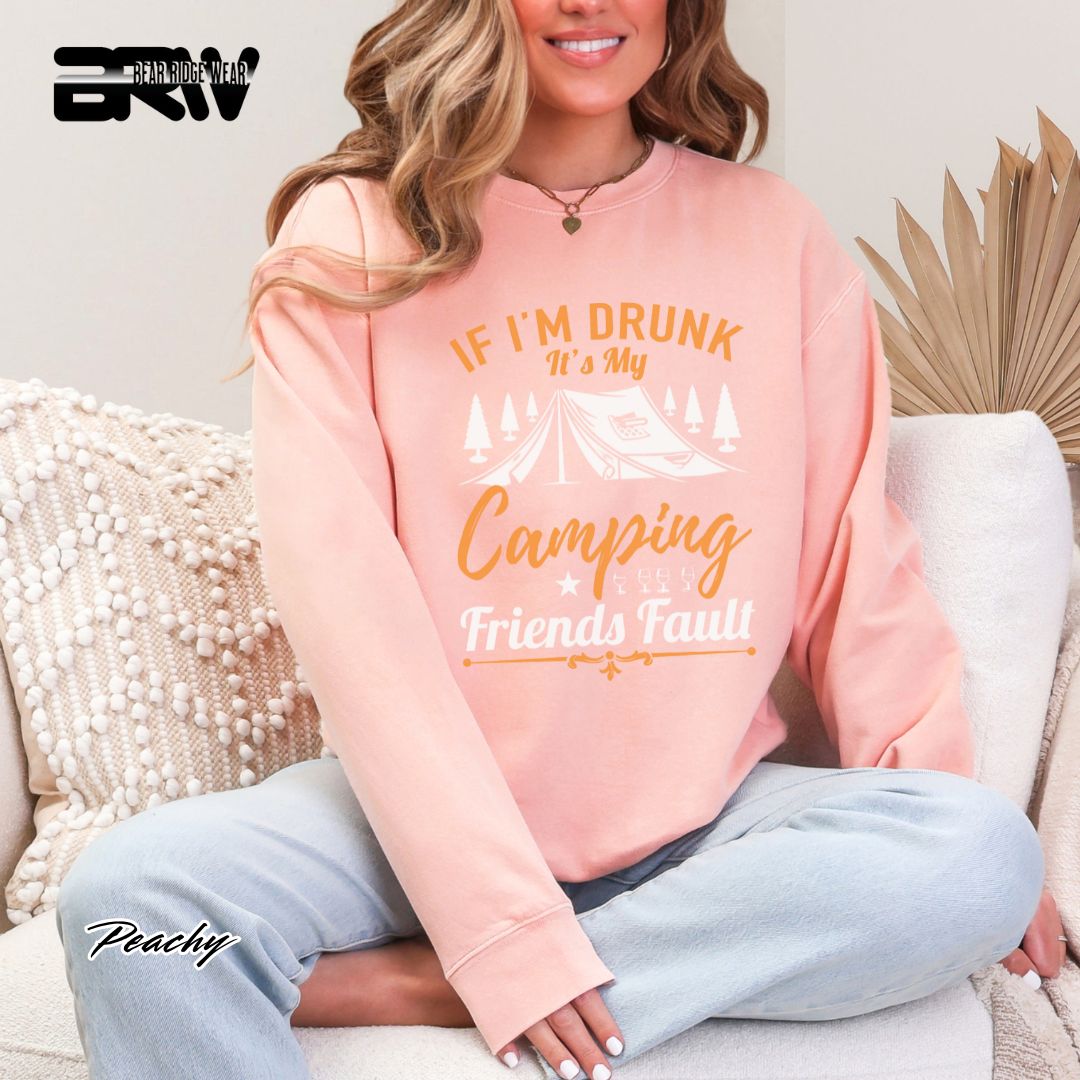 'If I'm Drunk-Camping' Summer Crewneck Sweatshirt