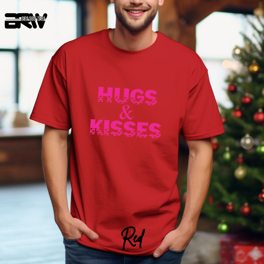 ‘Hugs and Kisses' Pink Stroke T-Shirt