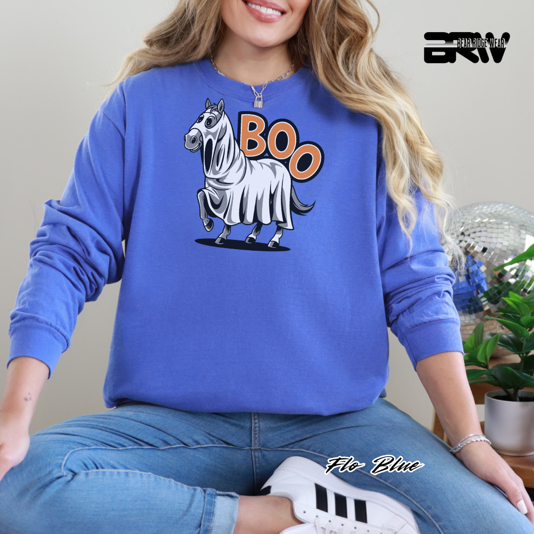 'Horse-Boo' Fall Long-Sleeve Tee