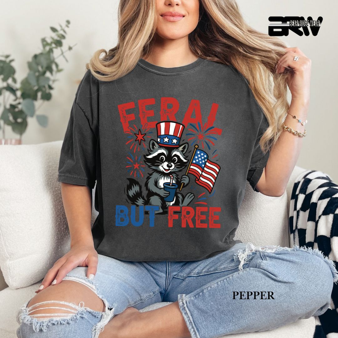 Feral-Raccoon- Patriotic Tee