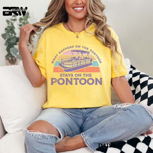 'What Happens To Pontoon'  Summer Tee