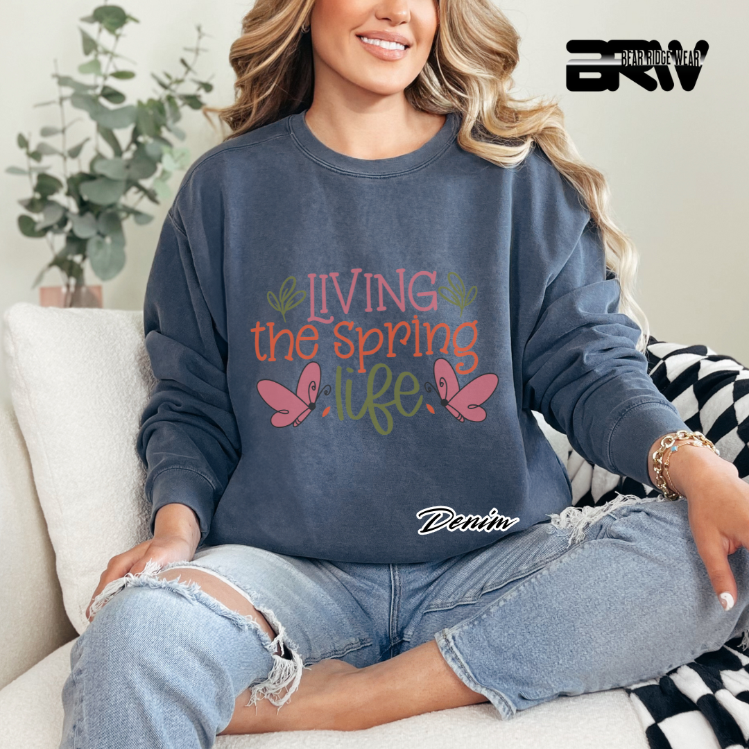 'Living the spring life' Crewneck Sweatshirt