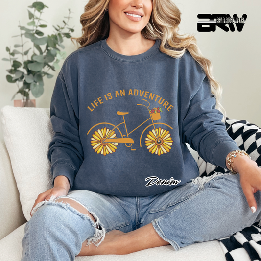 'Life is an adventure' Crewneck Sweatshirt