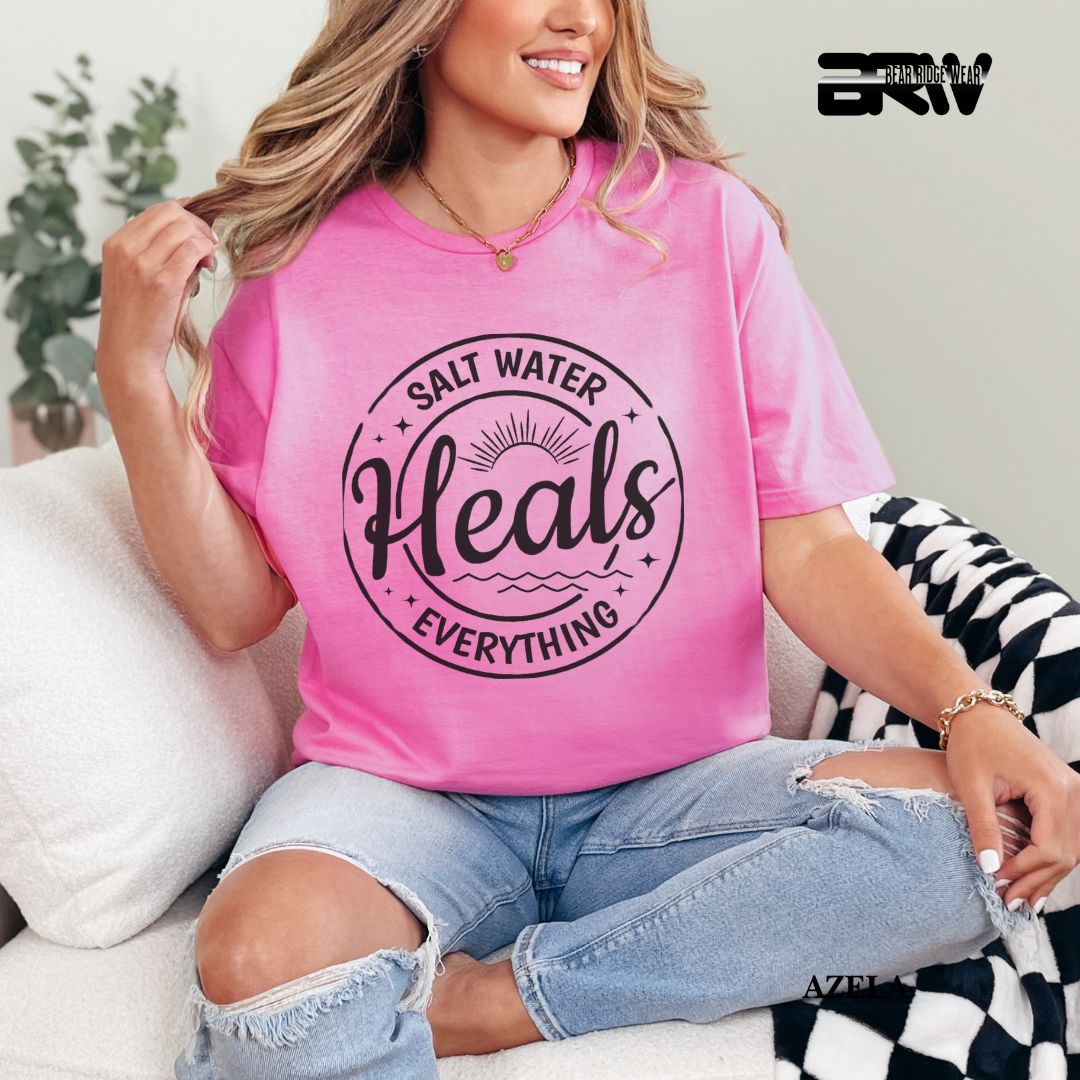 'Salt Water Heals Everything'  Summer Tee