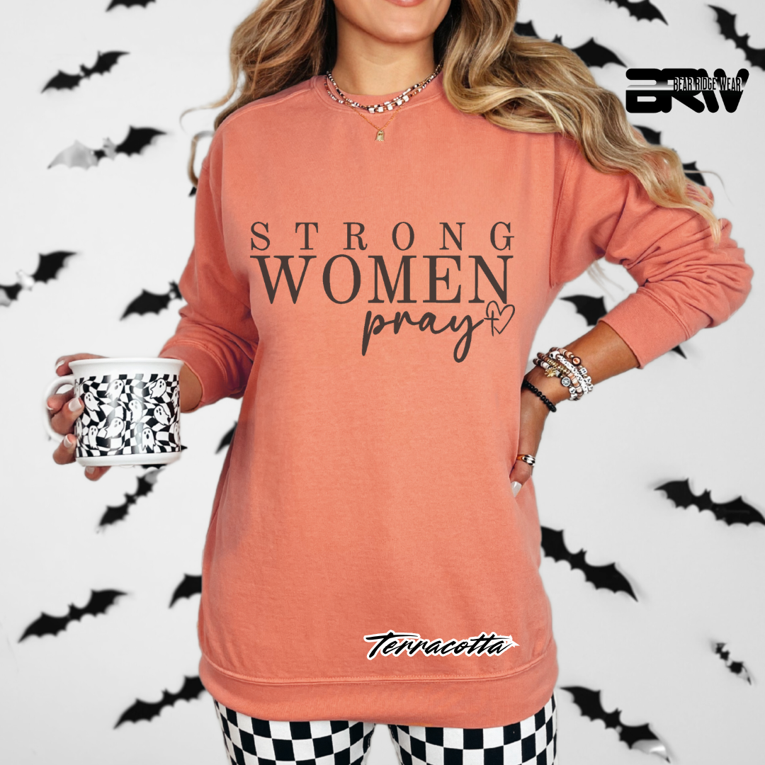 'Strong Woman Pray' Long-Sleeve  Faith Tee