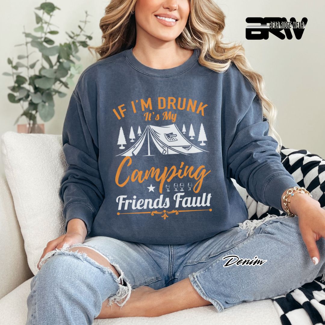 'If I'm Drunk-Camping' Summer Crewneck Sweatshirt