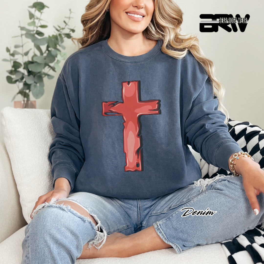 'Rugged Cross' Faith Long Sleeve Tee