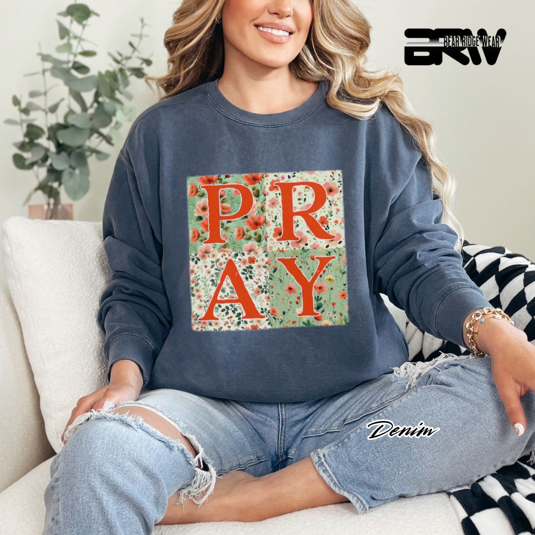 'Pray' Faith Crewneck Sweatshirt