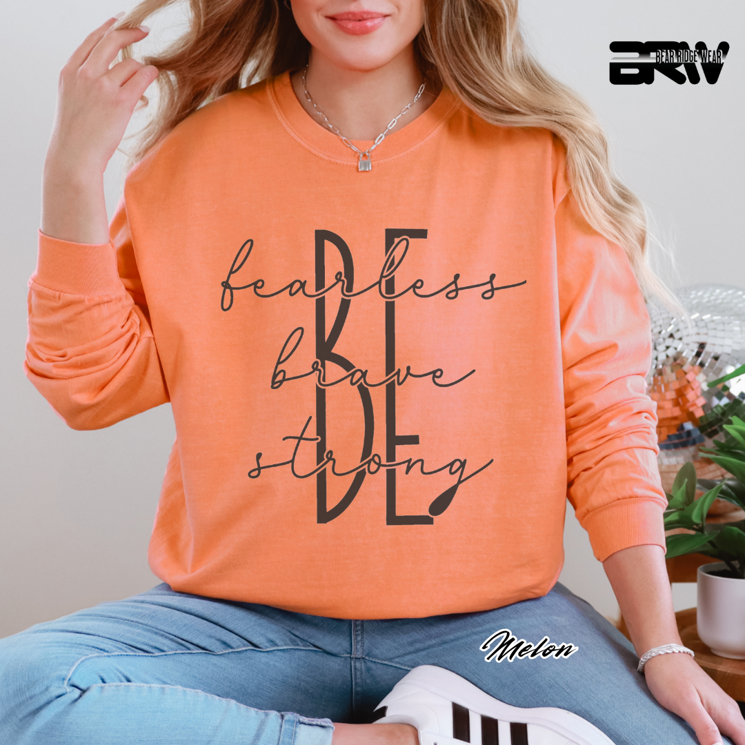 'Be Fearless, Brave, Strong' Long-Sleeve Tee