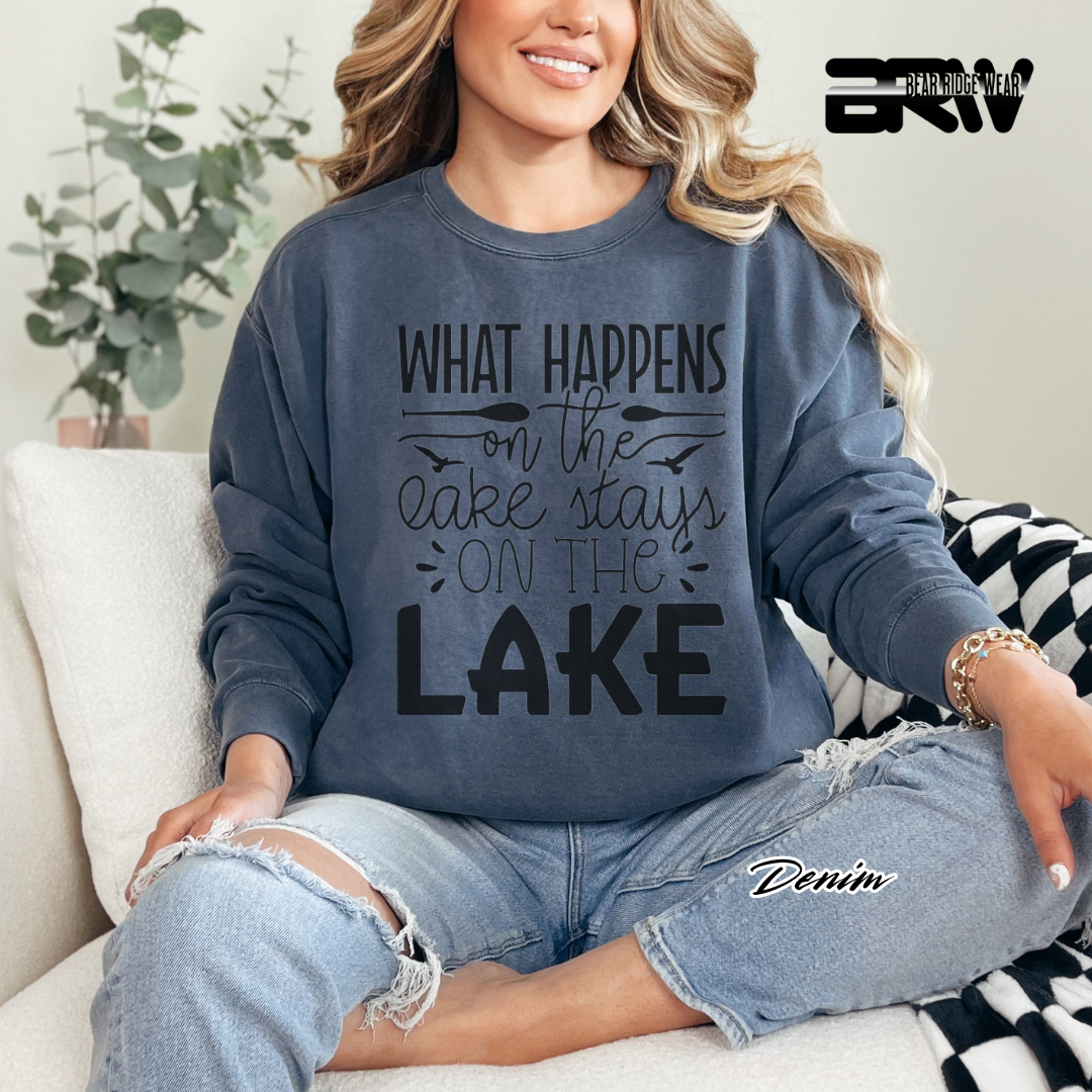 'What Happens on the Lake' Crewneck Sweatshirt