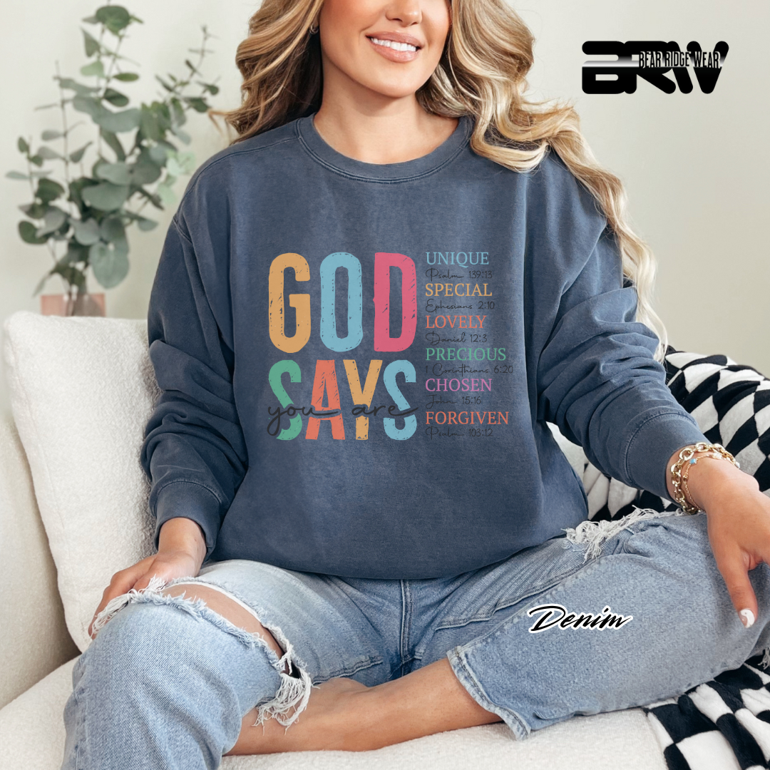 'God Says, You Are' Faith Long-Sleeve Tee