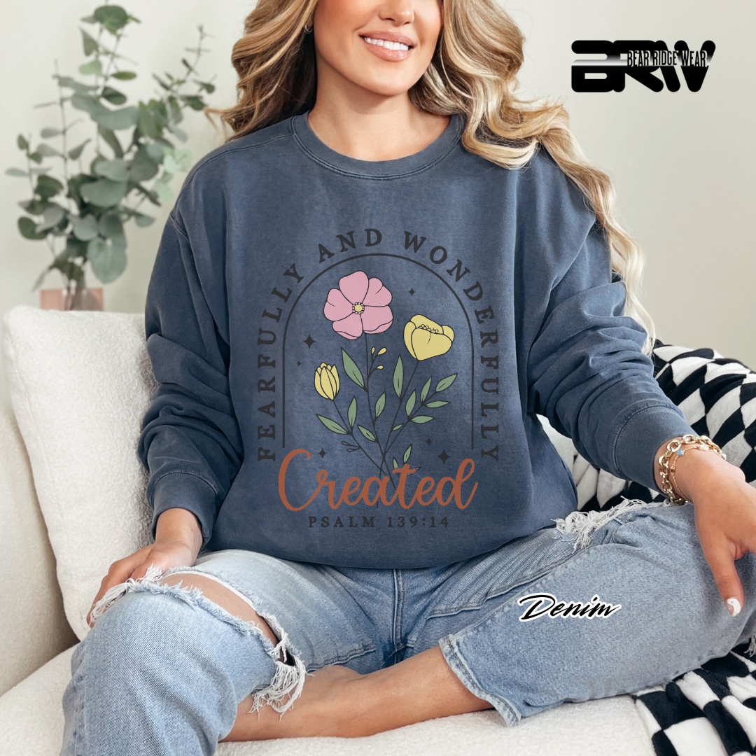 'Fearfully and Wonderfully Created' Faith Long-Sleeve Tee