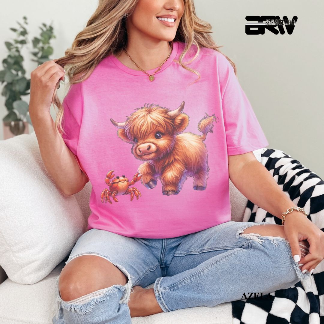 'Highland Cow-Crab  Summer Tee