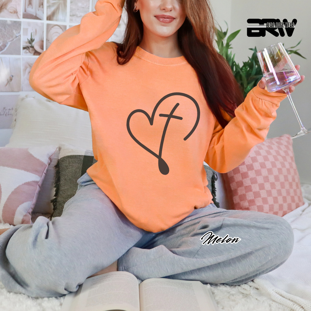 'Cross Inside The Heart' Long-sleeve Tee