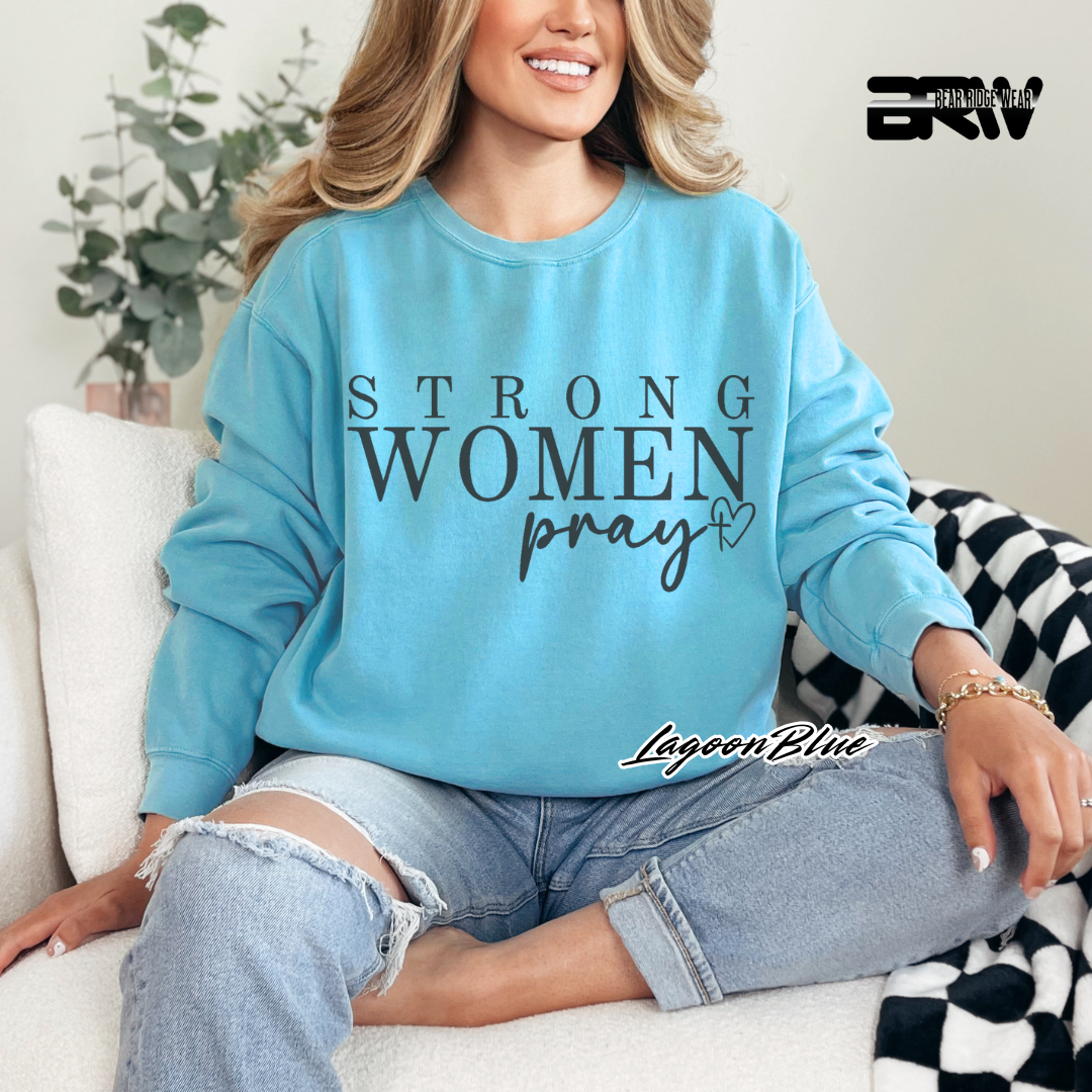'Strong Woman Pray' Long-Sleeve  Faith Tee