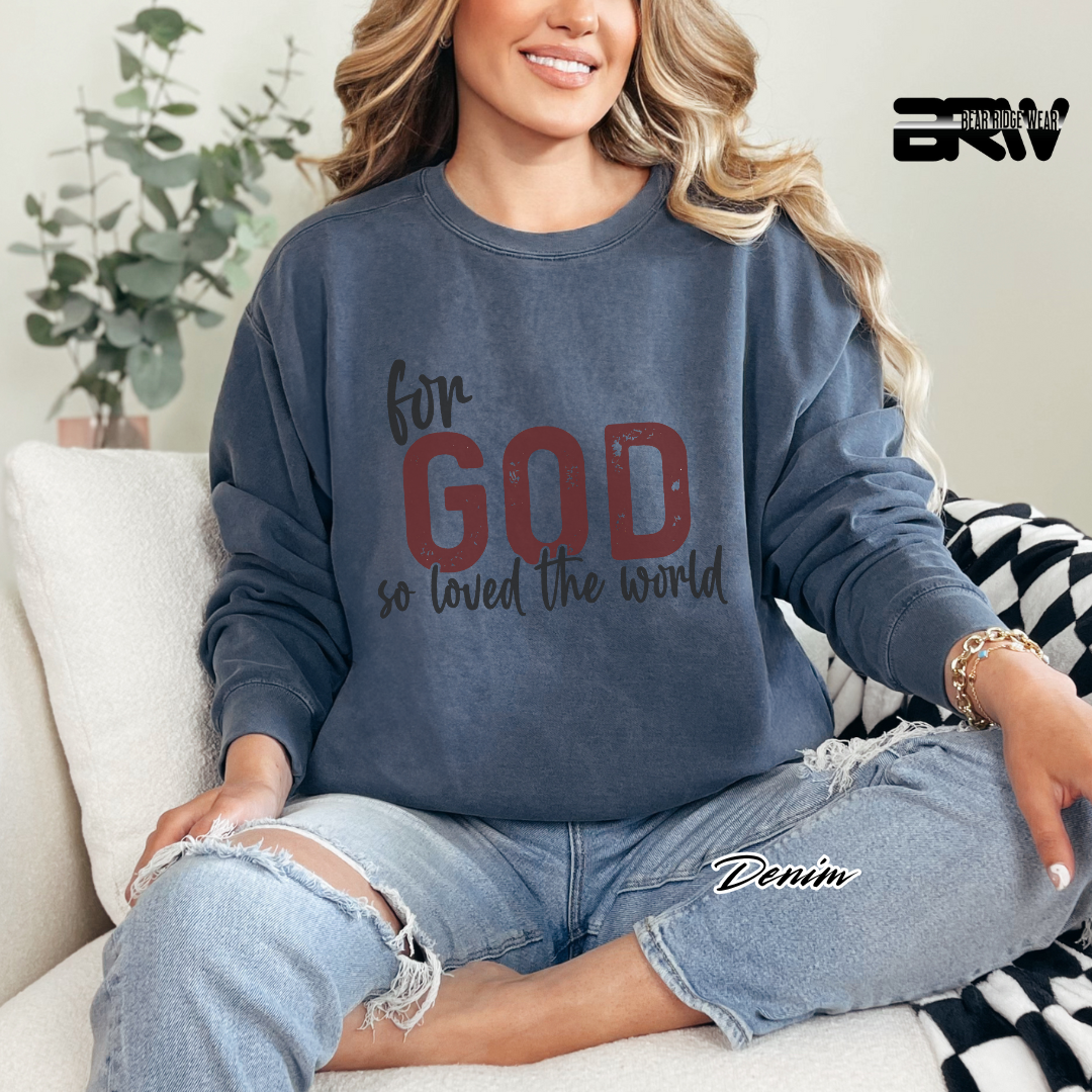 'For God So Loved The  World' Faith Long-sleeve Tees