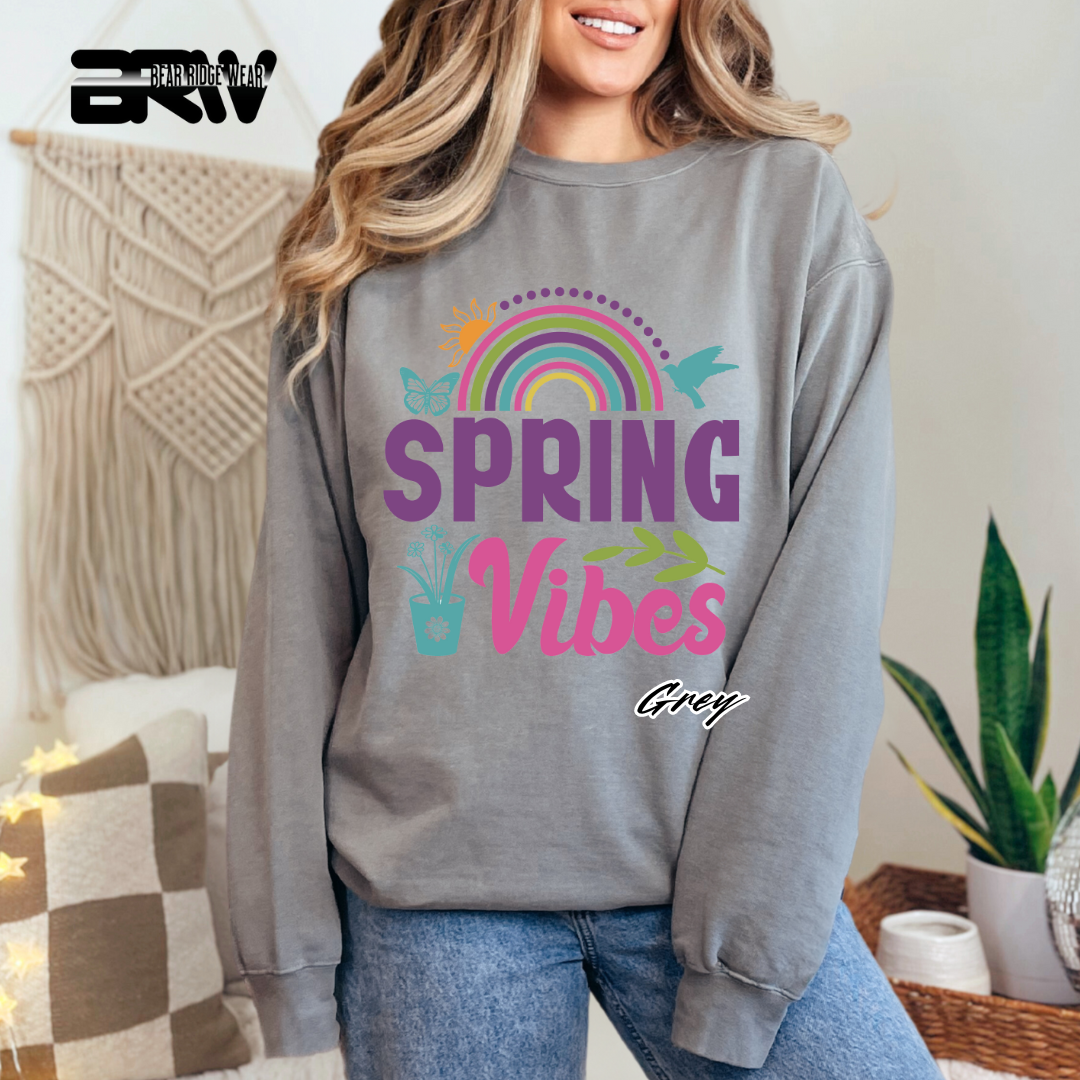 'Spring Vibes' Crewneck Sweatshirt