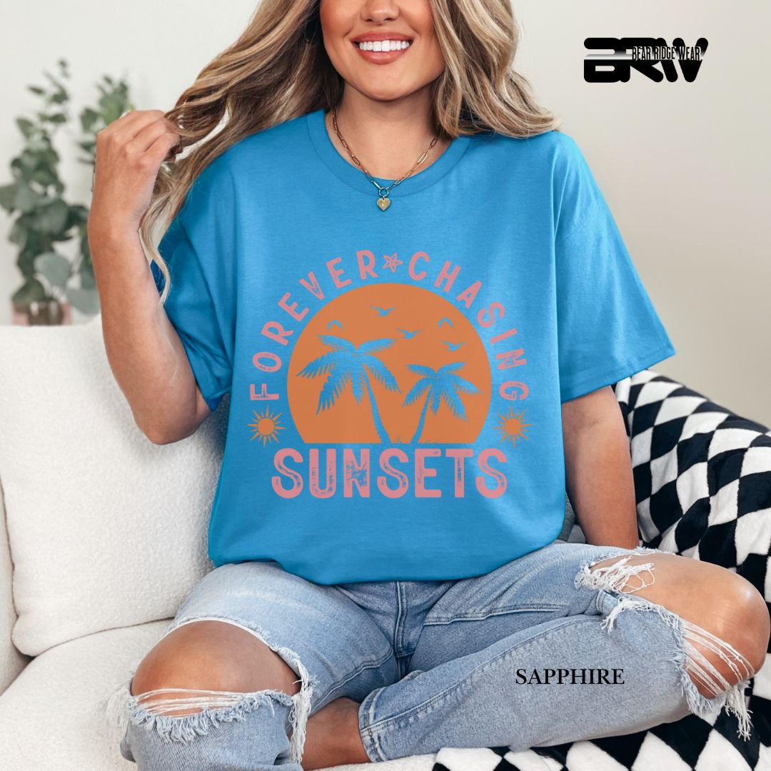 'Forever Chasing Sunsets' 3 Summer Tee