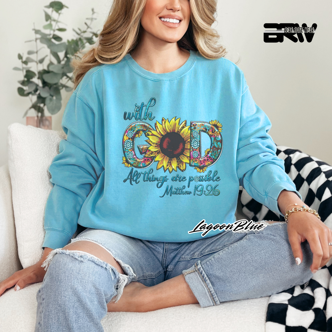 'With God All Things Are Possible' Long-Sleeve Faith Tee