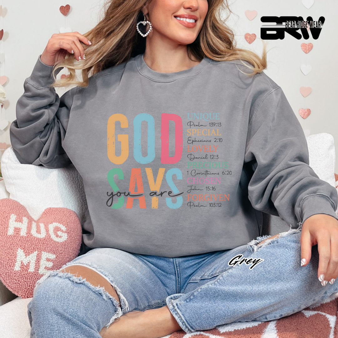 'God Says, You Are' Faith Long-Sleeve Tee