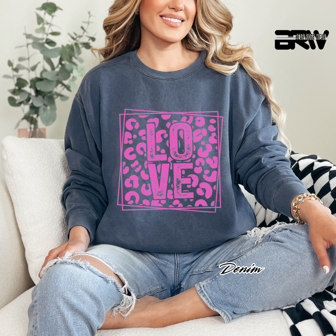 'Love' Leopard Long Sleeve Tee