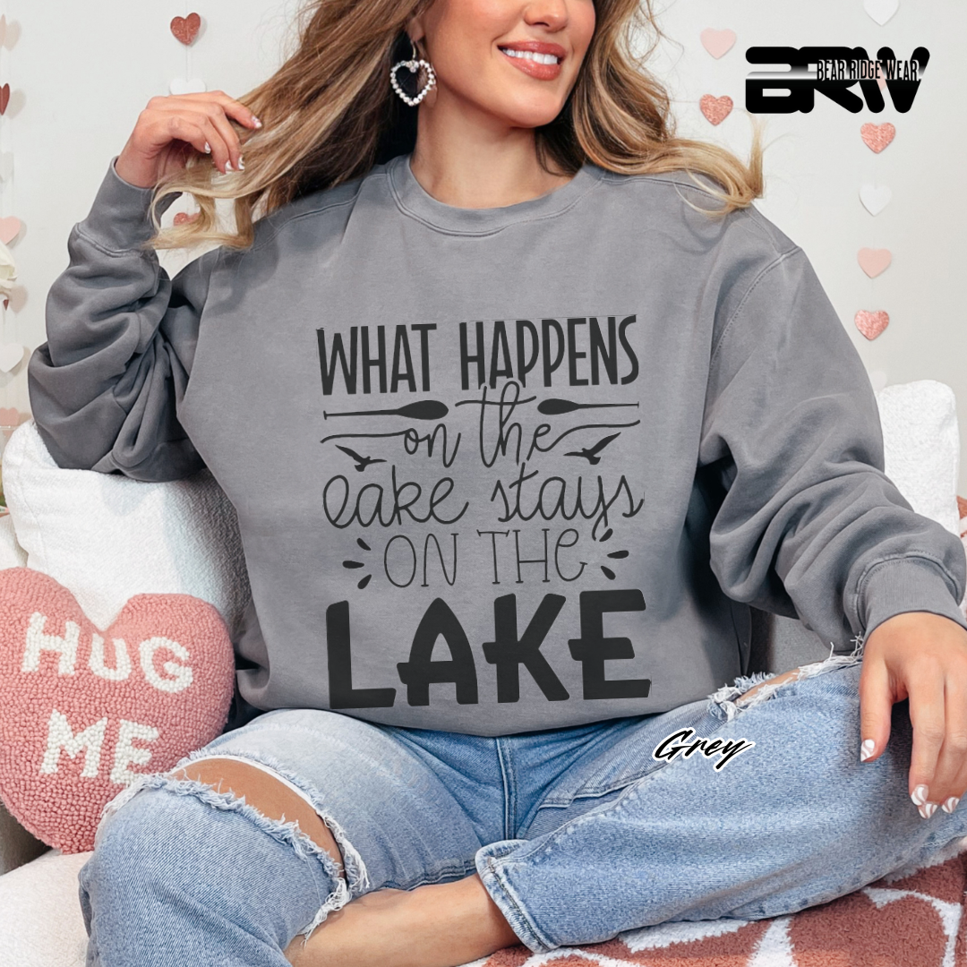 'What Happens on the Lake' Crewneck Sweatshirt