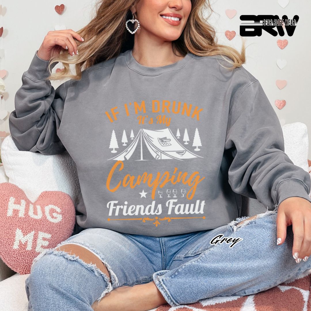 'If I'm Drunk-Camping' Summer Crewneck Sweatshirt