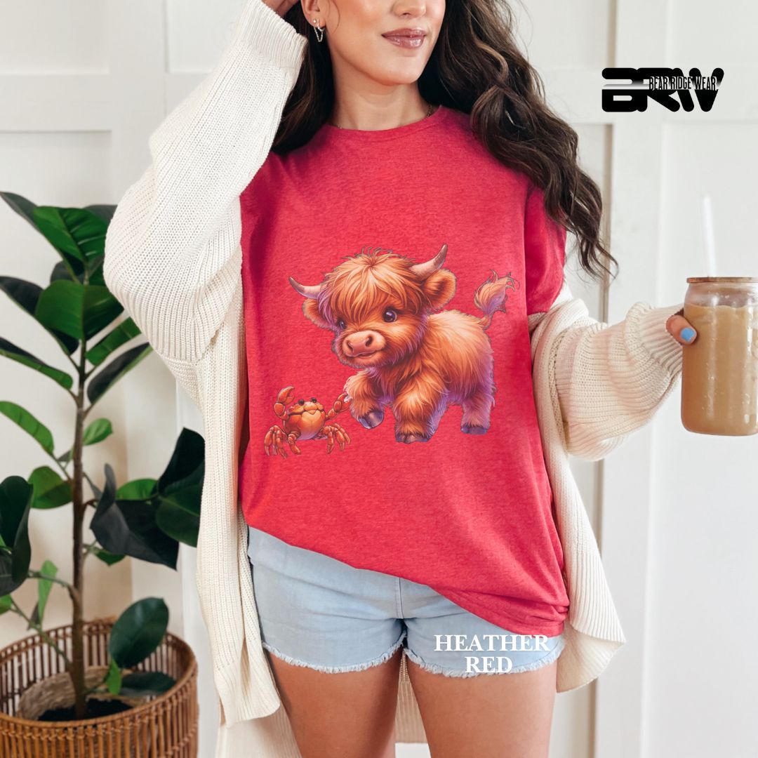 'Highland Cow-Crab' 2 Summer Tee