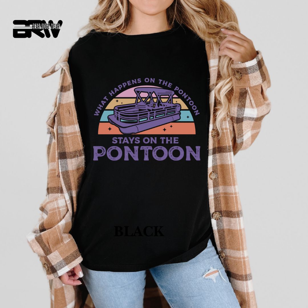 'What Happens To Pontoon'  Summer Tee