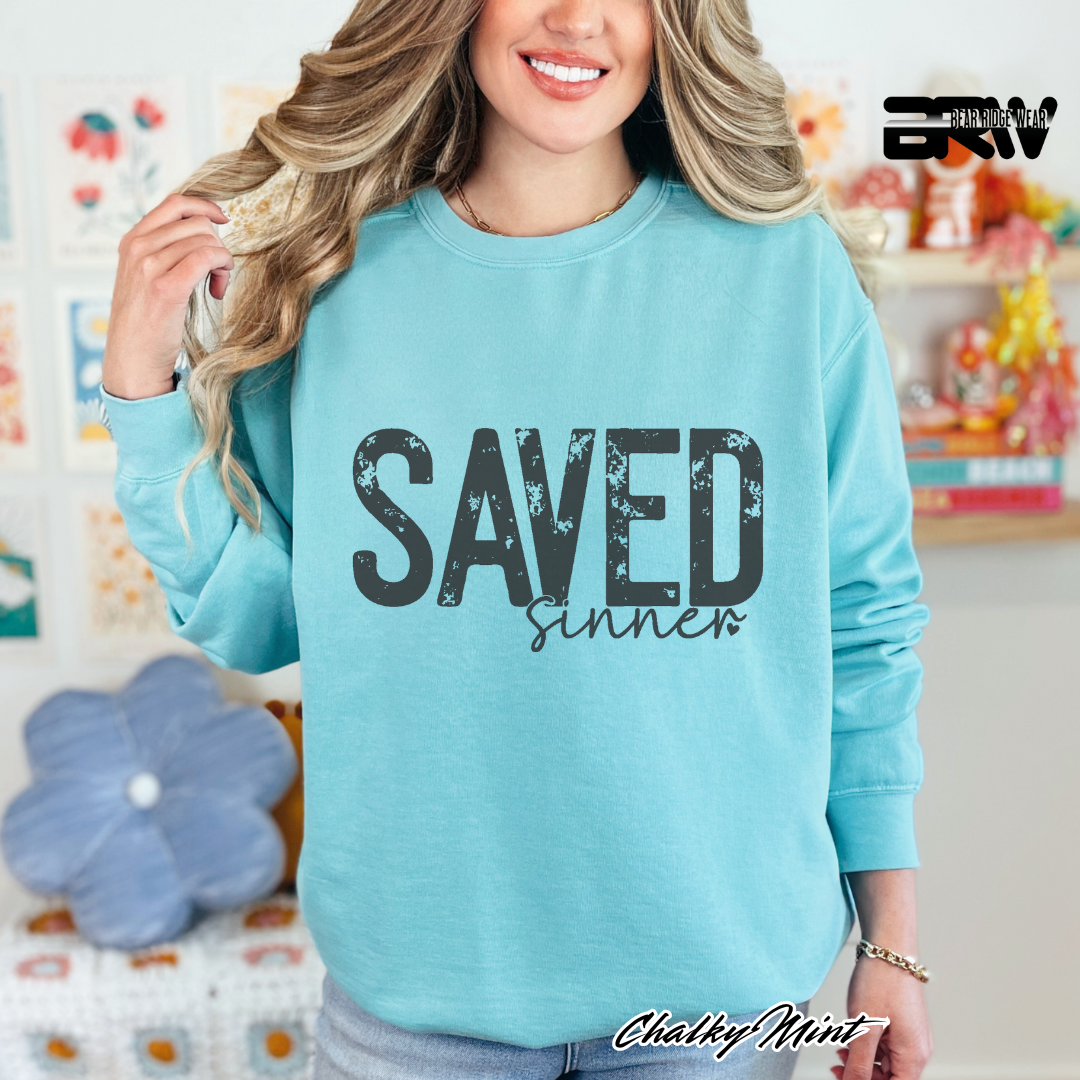 'Saved Sinner' Long Sleeve Faith Tee