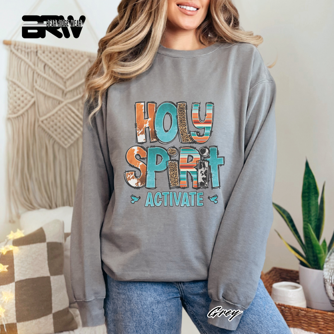 'Holy Spirit Activate' Faith Long-Sleeve Tee