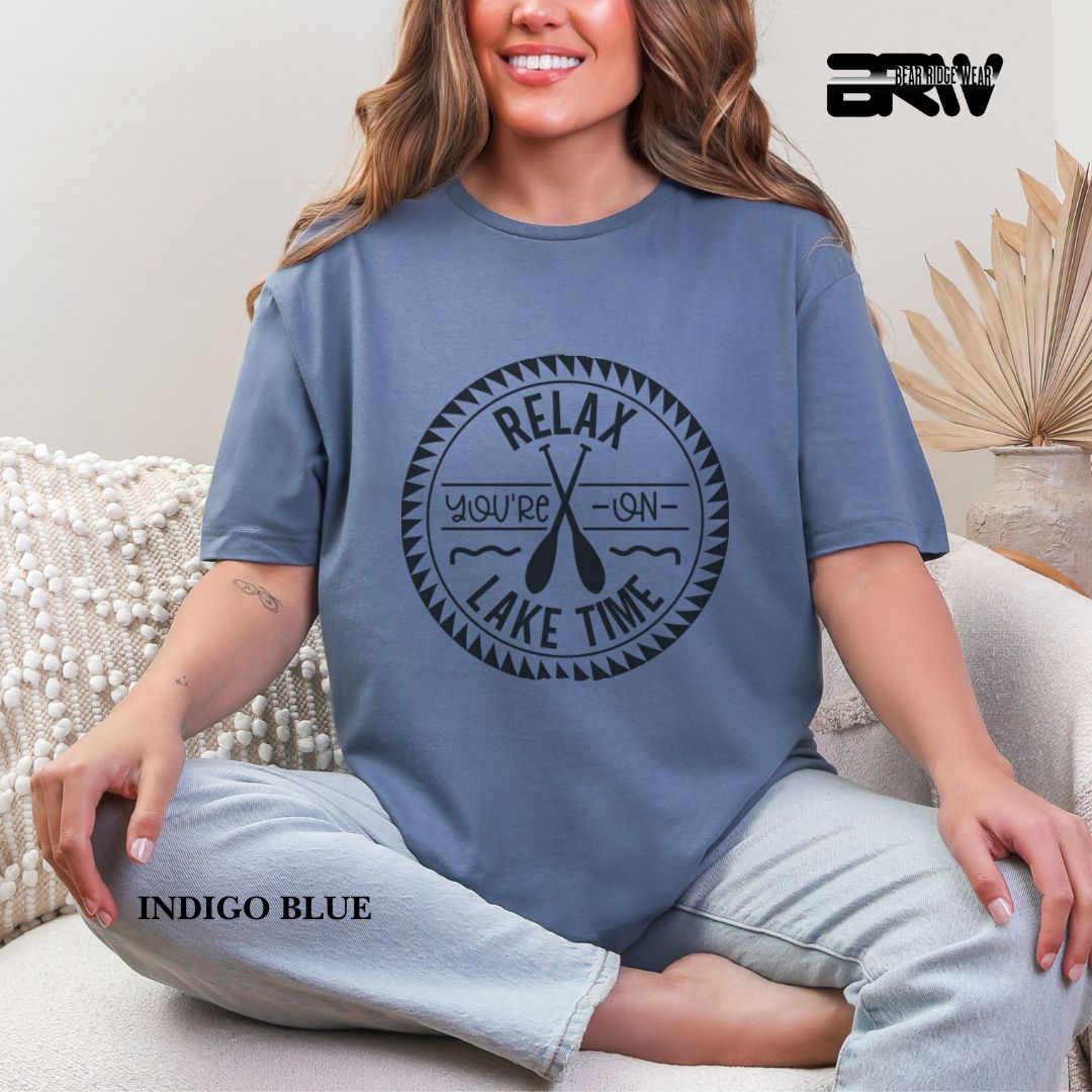 'Relax You're On Lake Time' 3 Summer Tee